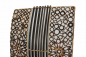 Preview: Elegante Boden-/Tisch-Lampe Bambus mit Textil natur 120cm