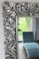 Preview: Barockspiegel Wandspiegel silber 150cm x 80cm