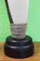 Preview: Tischlampe Tischleuchte exotisch Palmblatt dunkelbraun Leder Holz & Sisal H: 65cm