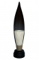 Preview: Tischlampe Tischleuchte exotisch Palmblatt dunkelbraun Leder Holz & Sisal H: 65cm