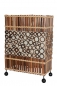 Preview: Originelle Tisch-Lampe Bambus und Textil 30cm