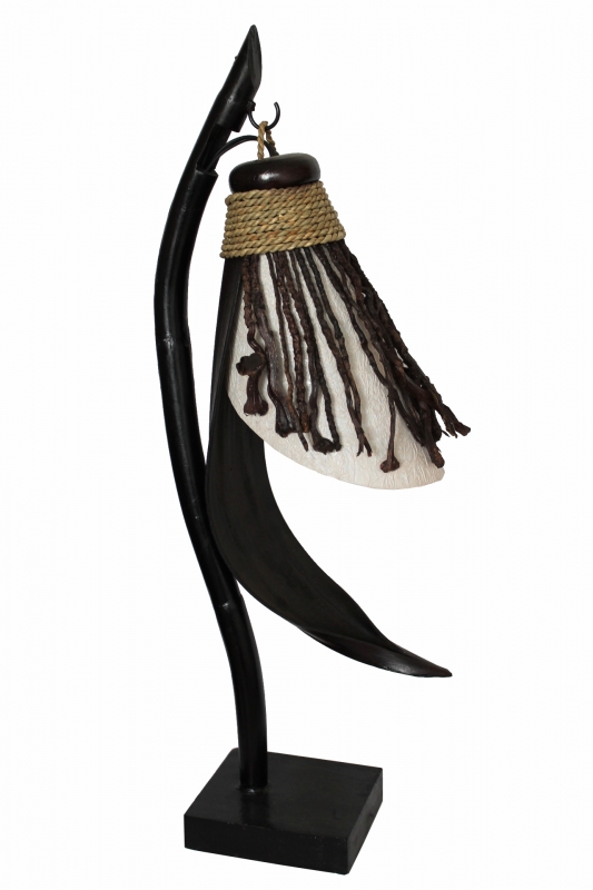 Originelle Palmblatt-Lampe weiß 70cm