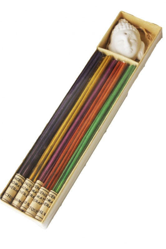 Räucherstäbchen Räucherstäbchenhalter Buddha Feng-Shui Geschenkset