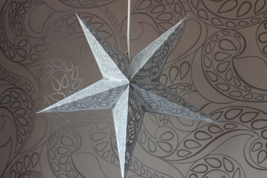 Hübscher Leuchtstern weiß 44 cm