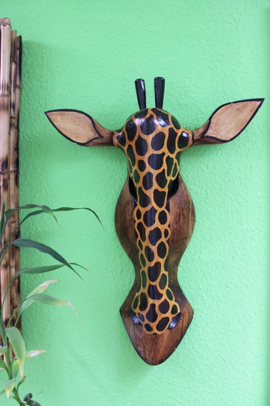 Maske "Giraffe" dunkel 55cm