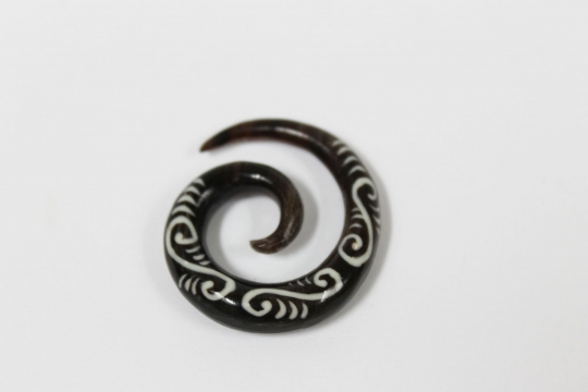 Paar Expander Spirale aus Horn 4mm - 6mm