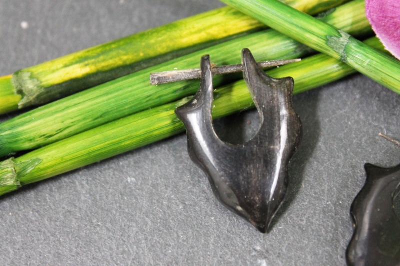 Horn-Ohrringe spitz 25mm