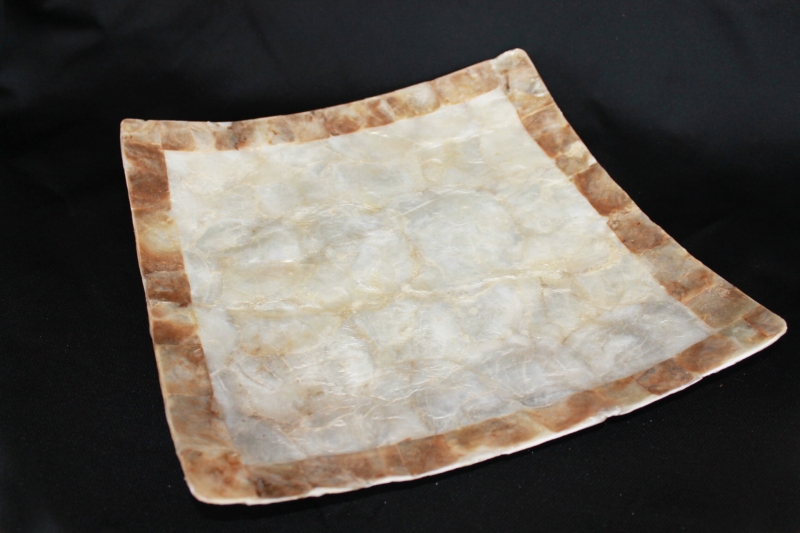 Edle Dekoschale aus Perlmutt, handgearbeitet - 30 cm