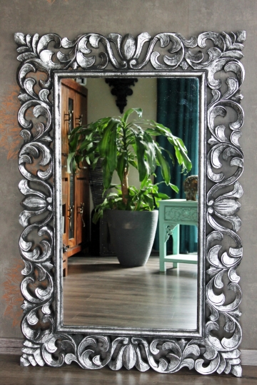 Barockspiegel Rokoko silber antik 120cm x 80cm, 150cm x 80cm