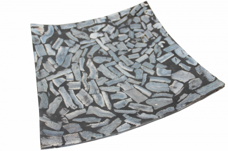 Außergewöhnliche Dekoschale aus blauer Zuchtkoralle - 30 cm
