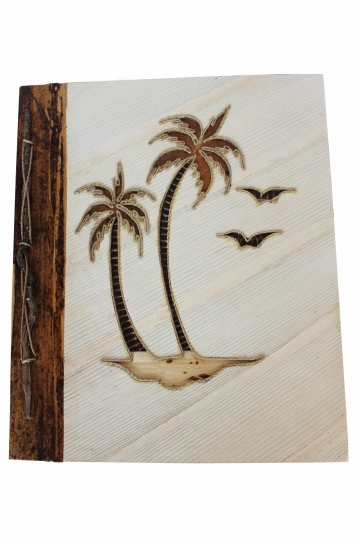 Exotisches Fotoalbum "Palmbeach" Bananenblatt, 80 Fotos