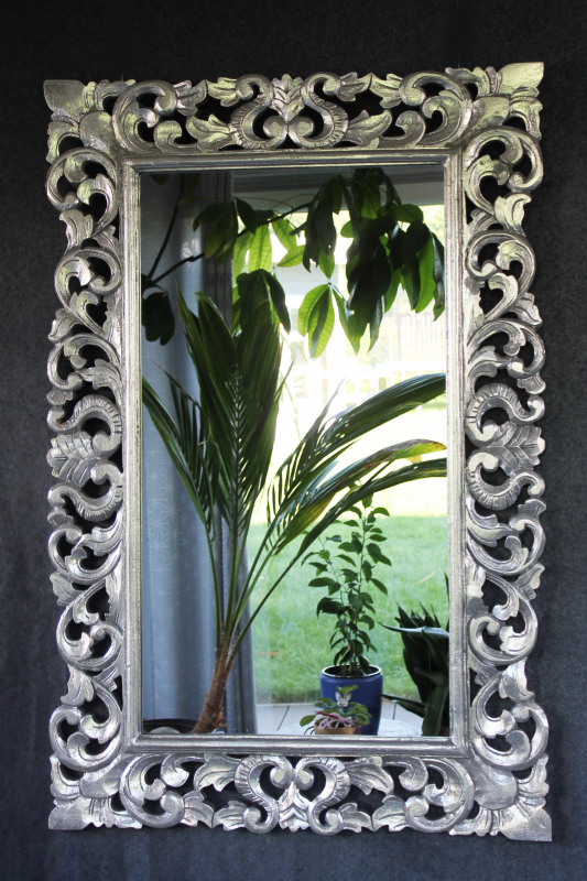 Barockspiegel Wandspiegel Barock Silber 120cm x 80cm