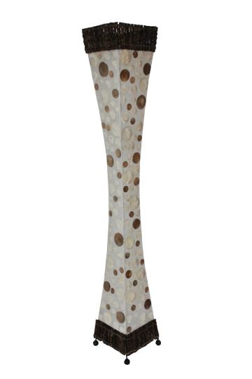Elegante Bodenlampe "Perlmutt-Rings" 150cm