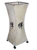 Tischlampe Nachttischlampe Asien Leder "Zen" 30 cm