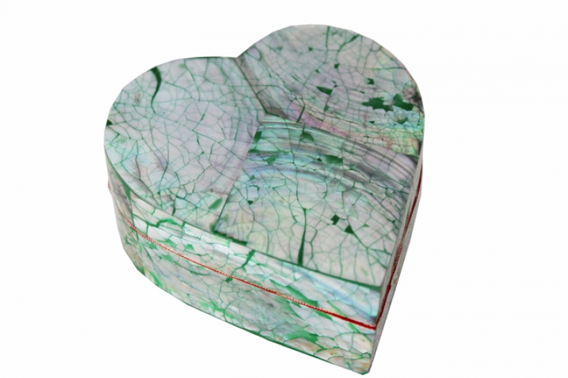 Dose Schmuckdose Herz Perlmutt 7cm