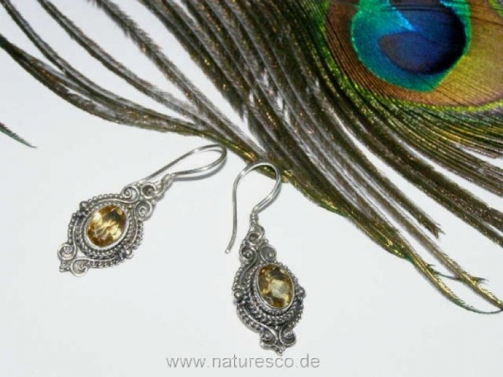 Silberohrringe "Peridot"
