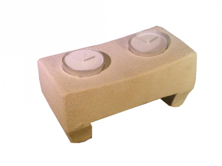 Teelichthalter Sandstein L: 14cm
