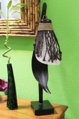 Originelle Palmblatt-Lampe weiß 70cm