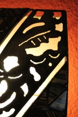 Originelle Wandlampe aus Metall, Mosaikglas und Textil 35 cm