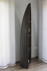 Bootsregal Massivholz handgefertigt braun dunkelbraun erhältl. Höhen 195cm, 145cm, 95cm