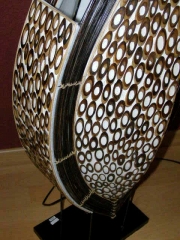 Originelle Bodenleuchte aus Bambus und Textil natur 120cm