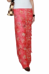 Farbenfroher Sarong orange, lachs mit Fischmotiv 160 x 120 cm