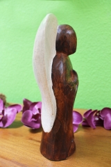Holzfigur Engel antik 25 cm