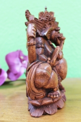 Edle Holzfigur Schnitzfigur Ganesha 17 cm