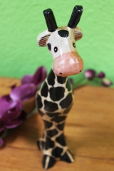 Witzige Holzfigur Giraffe 28cm