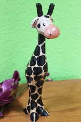 Witzige Holzfigur Giraffe 28cm