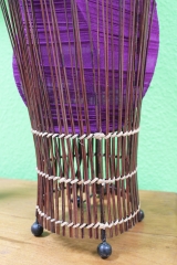 Originelle Tischlampe Faltenoptik mit Zweigen lila flieder 54 cm