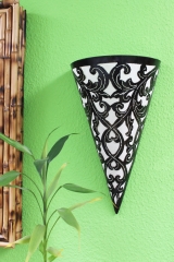 Effektvolle Wandlampe aus Metall und Textil 40 cm