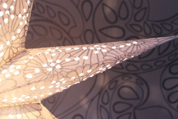 Edler Leuchtstern weiss, silber 60 cm