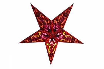 Hübscher Leuchtstern rot, lila, orange 44cm
