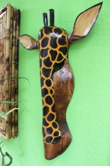 Maske "Giraffe" dunkel 55cm