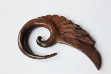 Expander Spirale in Flügelform aus Sono-Holz 4mm - 6mm