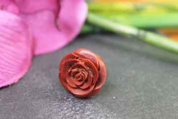 Plug Rose aus Rosenholz braun 6mm - 10mm