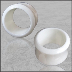 Tunnel aus Knochen weiß 4mm - 14mm konkav