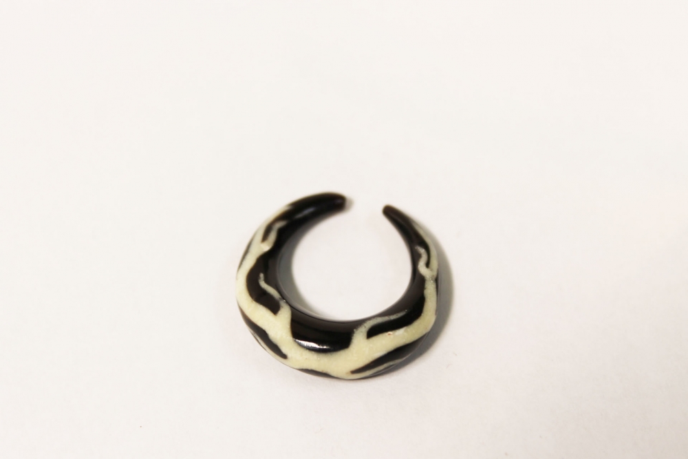 Expander Spirale mit Inlay-Motiv aus Horn 6mm