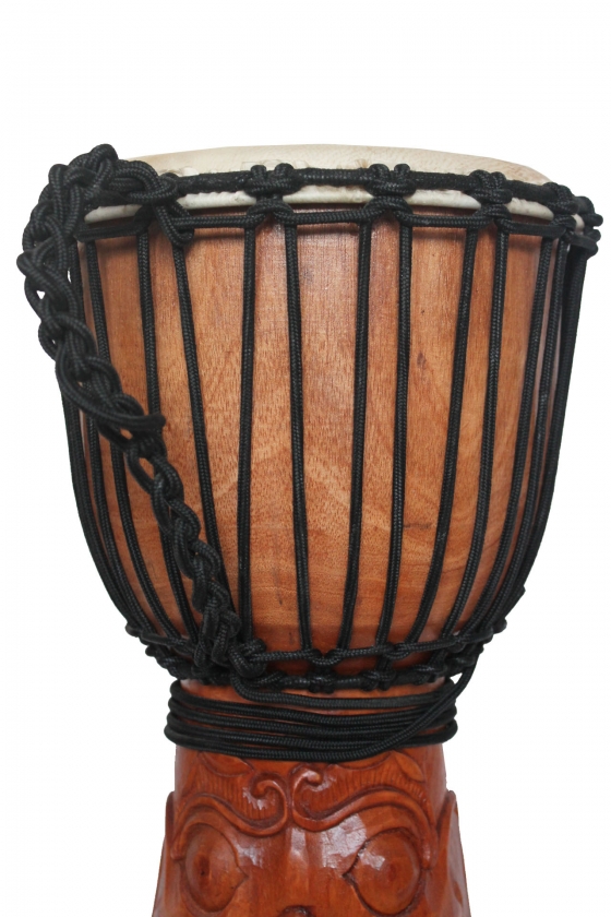 Bali Trommel Djembe mit Schnitzerei Barongmaske 40cm