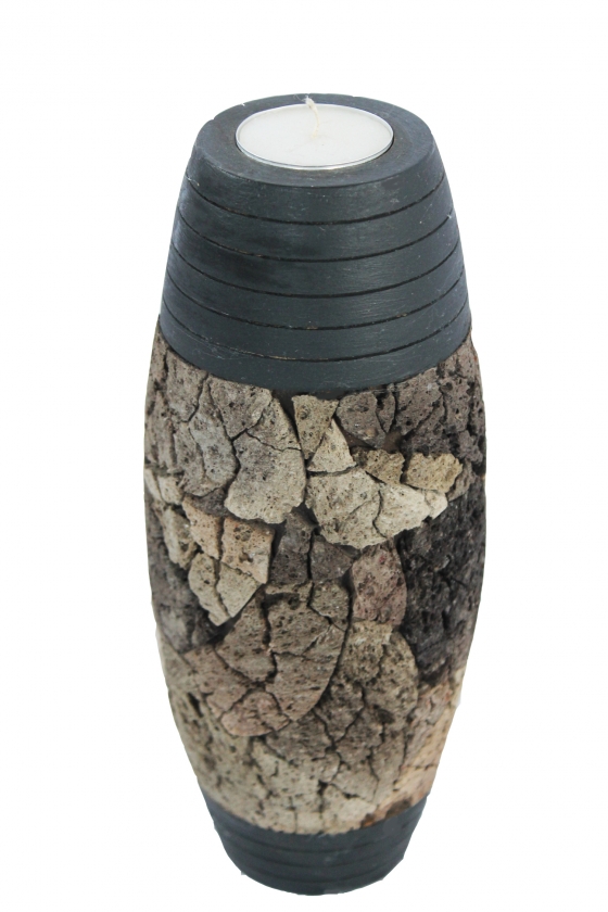 Teelichthalter Lavastein H: 23cm