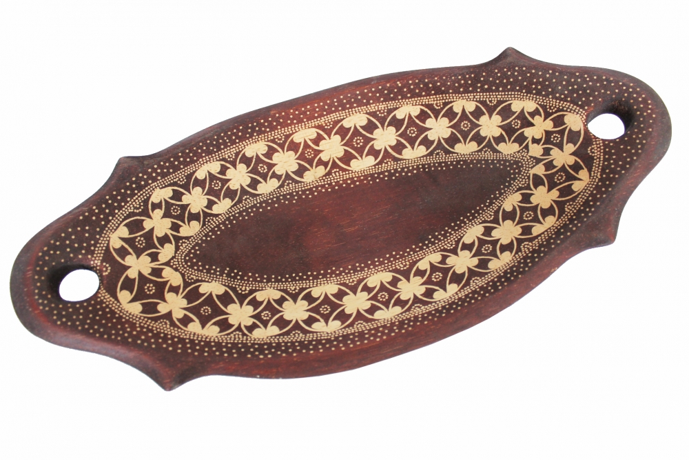 Exotische Dekoschale aus Albesiaholz in Schiffchenform - 30 cm