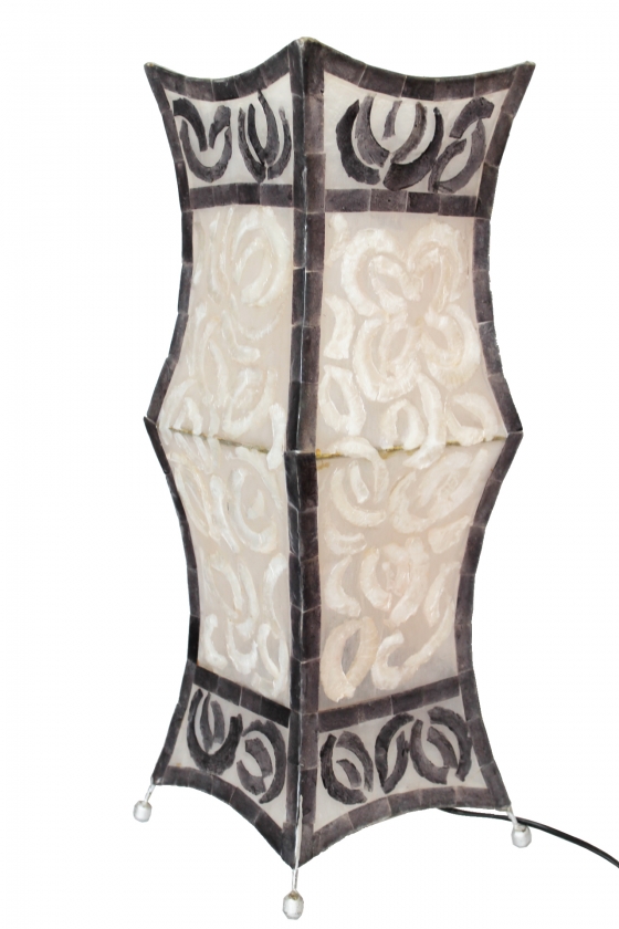 Edle Tisch-Lampe mit filigranem Perlmutt-Motiv 60 cm