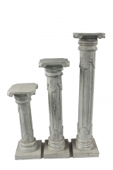 Blumensäule weiß antik aus Holz handgefertigt Höhe 60cm 80cm 100cm 120cm