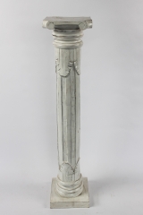 Blumensäule weiß antik aus Holz handgefertigt Höhe 60cm 80cm 100cm 120cm