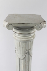 Blumensäule weiß antik aus Holz handgefertigt Höhe 60cm 80cm 100cm 120cm