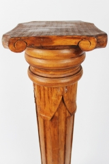 Blumensäule massiv Holz teak braun hellbraun Höhe 60cm 80cm 100cm 120cm