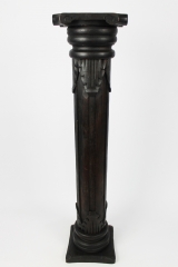 Dekorative Blumensäule massiv Holz dunkelbraun Höhen 60cm 80cm 100cm 120cm