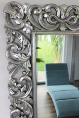 Barockspiegel Wandspiegel silber 150cm x 80cm