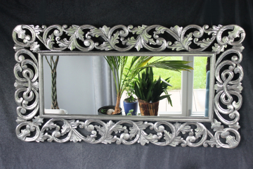 Barockspiegel Wandspiegel silber 150cm x 80cm